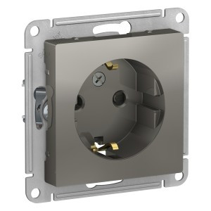 Systeme Electric AtlasDesign мех. роз. СУ 1 мест. сталь (пл.осн., земля, штор.) ATN000945 (5!)