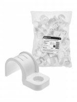 TDM скоба крепежная д/трубы 25 мм односторон д/прям монтажа (уп 50 шт, цена за шт) белая SQ0405-6013