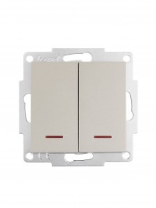 Lezard VESNA мех. выкл. СУ 2 кл. 10А (инд) титан (корп. ABS)   742-3788-112