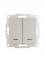 Lezard VESNA мех. выкл. СУ 2 кл. 10А (инд) титан (корп. ABS)   742-3788-112