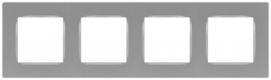 ЭРА 12 рамка СУ 4 мест. Классик, алюминий 12-5204-03