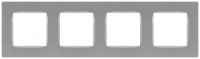 ЭРА 12 рамка СУ 4 мест. Классик, алюминий 12-5204-03