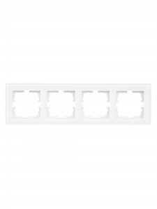 Lezard VESNA рамка акрил СУ 4 мест., гориз., белая 742-5480-149