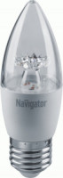 Navigator Свеча C37 E27 7W(525lm) 4000 4K 37х106 прозр. NLL-C37-7-230-4K-E27 71851