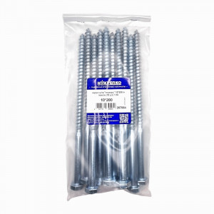 Шуруп ш/гр "глухарь" 10*200мм оцинк в пакете (10 шт) 1/10 НАКРЕПКО 207554