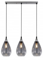 Rivoli ссв-к подвес Lily 9122-203 3xЕ27 max 40W 600x150x800 хром/дымчатое стекло 54874