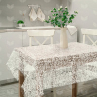 Скатерть ПВХ 110*132см Паутинка 106449 Рыжий кот