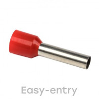 EKF Наконечник штыревой втулочный изол. НШвИ 10,0-18 (уп.50шт, цена за уп) красный nhvi-10.0-18
