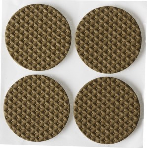 Накладки STAYER "COMFORT" на меб. ножки, самоклеящиеся, ЭВА, коричневые, круглые - диаметр 35мм, 4шт