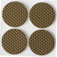 Накладки STAYER &quot;COMFORT&quot; на меб. ножки, самоклеящиеся, ЭВА, коричневые, круглые - диаметр 35мм, 4шт