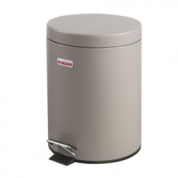 Ведро-контейнер д/мусора с педалью Лайма 5 л, матовое, цвет серый, 602849