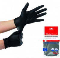 Перчатки вин/нитр Лапочки 10шт (5пар), цена за уп, черные, разм L, 75753/Master House