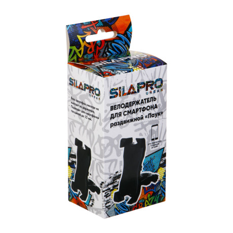Держатель для телефона на велосипед "Паук", тм BY SPORT, раздвижной, 12.5х6.5х5см, пластик