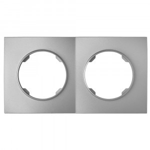 Bylectrica РЕТРО ПРОВАНС квадрат Рамка 2 мест. (ЮЛИГ.735212.498 серебро)