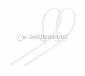 REXANT хомут широкий нейлоновый 200x7.6 мм 100 шт белый, (10!) 07-0202