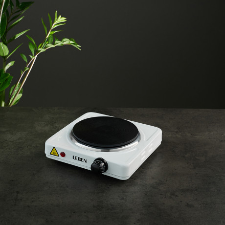 LEBEN Плитка электрическая одноконфорочная 1000Вт нагр. эл. диск d15,5см