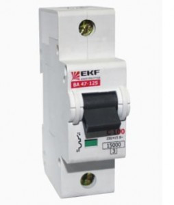 EKF Автоматический выключатель ВА47-125, 1P 80А (D) 15кА  mcb47125-1-80D