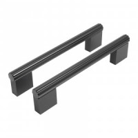 Ручка-рейлинг мебельная 128 AP2313-128 BL мат. черн. 2шт (цена за пару (15, 150) StahlBuro