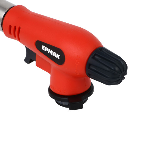 Горелка газ. с газогенератором тм ЕРМАК, пьезорозжиг, цанг. захват, шир. сопло, 16,5х6х4см