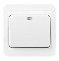 Smartbuy Марс выкл. СУ 1-кл. инд 10А белый, керамика  (SBE-02w-10-SW1-1-c)