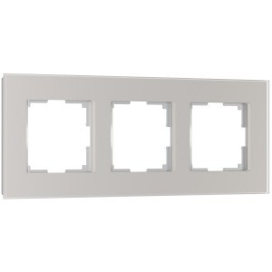 Werkel рамка СУ  3 мест. Senso (дымчатый, стекло soft-touch) W0033117 a067416