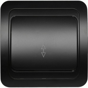 Smartbuy Марс выкл. проходной СУ 1-клавишный 10А черный, керамика (SBE-02b-10-SW12-0-c)