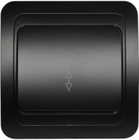 Smartbuy Марс выкл. проходной СУ 1-клавишный 10А черный, керамика (SBE-02b-10-SW12-0-c)