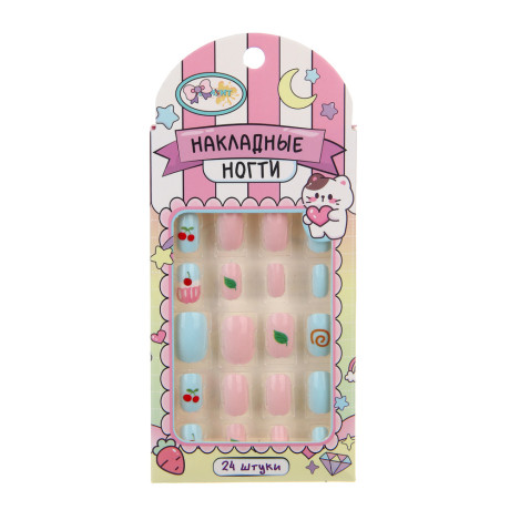 ХОББИХИТ Набор накладных ногтей, ABS, 14х6,4 см, 10 дизайнов