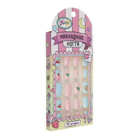 ХОББИХИТ Набор накладных ногтей, ABS, 14х6,4 см, 10 дизайнов