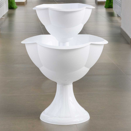 Кашпо 3-х ярусн. Водопад Белый Бриг