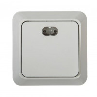 ASD/InHome BOLLETO выкл. ОУ 1 кл. 10А пласт.осн, белый, инд. 7121