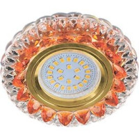 Ecola LD7009 MR16 GU5.3 св-к Круг &quot;Кристалл&quot; подсветка 4K Янтарь/Золото 30x95 FO16GCEFB (10!)