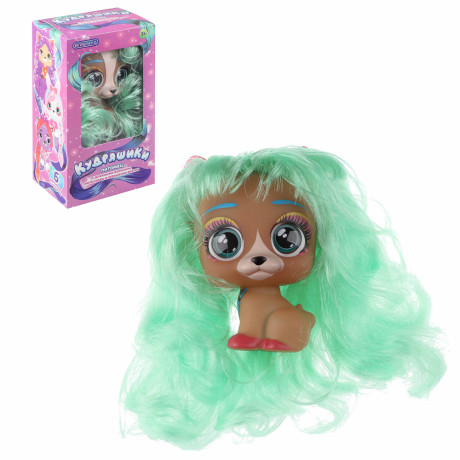 ИГРОЛЕНД Питомец с аксессуаром "Кудряшики", ПВХ, 17,6х7,3х10см, 8 дизайнов