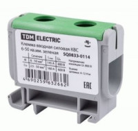 TDM Клемма вводная силовая КВС 6-50 кв.мм. зеленая SQ0833-0114