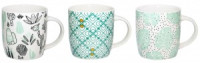 Кружка 360мл 3 дизайна фарфор (кратность 12шт!!!) МФК MFK20367