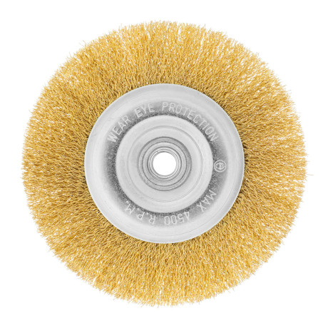 Щетка для УШМ, 150 мм, М14, плоская, латунированная витая проволока Matrix