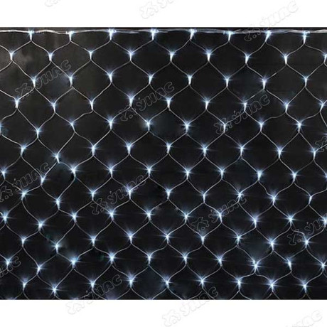 Гирлянда сетка LED LW-1-2 160 лампочек, прозрачный провод 1,5*1,5 белый