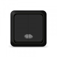 UNIVersal Олимп выкл. ОУ 2 кл. (инд.) черный (пласт.осн.) 2214