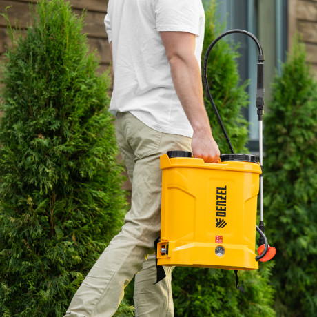 Опрыскиватель ранцевый аккумуляторный DP-10LA, 10 л, 12 В, 8 Ач Denzel