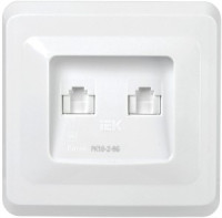 IEK ВЕГА РК10-2-ВБ роз. СУ 2-ая комп. RJ45 Cat5e белый EKV25-K01-DM