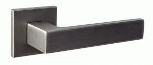Ручка дверная компл.квадрат.основ. РЕНЦ Корсико матовый черный никель INDH 323-03 slim MBN