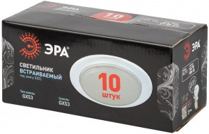 ЭРА KL70 WH-10 св-к встр. GX53, (85-95)100x20, белый 57477