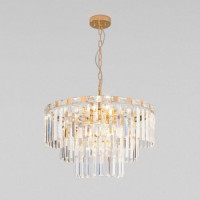 Eurosvet св-к подвесной E14 8x60 Вт 570х570х780 металл золото/прозрачный Elegante 10130/8 a060644