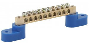 ЭРА NO-222-68  Шина N "ноль" на двух угловых изол ШНИ-8х12-10-У2-Синий (10/300/7200)