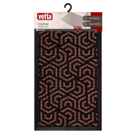 VETTA Коврик придверный, резиновый с ворсом полиэстер, 45x75см, 4 дизайна