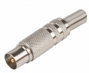 Штекер TV антенный металл.с защитой каб. (premium) Rexant 05-2011