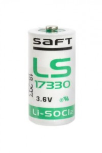 Э/п SAFT LS 17330 2/3A, 3.6В, 2100мАч, -60…+85С,  литий-тионилхлорид, 15909