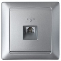 Bylectrica СТИЛЬ Роз. телефонная 4-х конт. серебро, (ТР4-034 серебро)