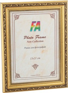 Фоторамка FA пластик "Майолика баклажан" золото 15х21 1210