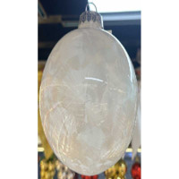 Шар H-176-7 1 шт 15 см &quot;Морозный узор&quot; БЕЛЫЕ (128)